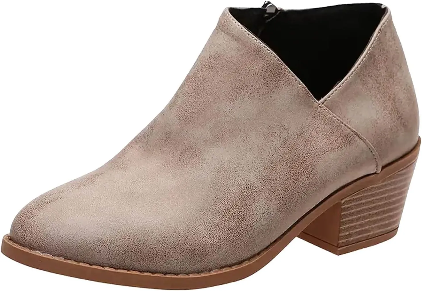 Ankle Boots for Women Women's Ankle Boots Side Zipper Chelsea Booties Winter Fall Fashion Short Boots Suede Low Stock Heel