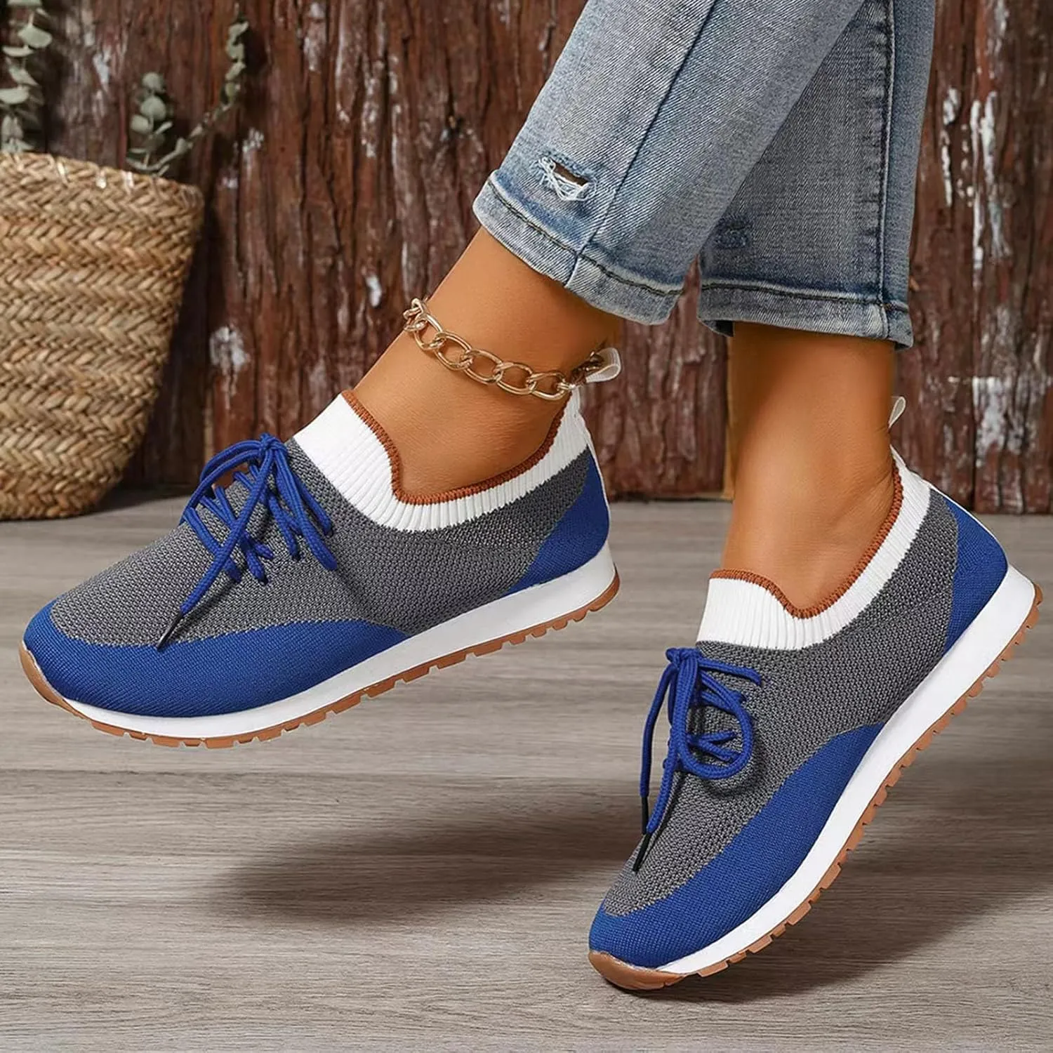 Athletic Shoes for Women Women's Barefoot Shoes Mesh Lightweight Sneaker for Work Nursing Shoes for Women