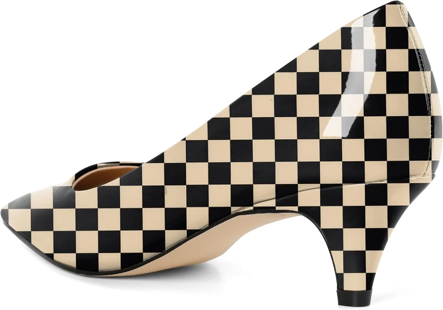 AUMOTED Women's Shoes Low Heels Square Toe Kitten Heel Daily Pumps 2 Inch Dressy Shoes