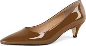 AUMOTED Women's Shoes Low Heels Square Toe Kitten Heel Daily Pumps 2 Inch Dressy Shoes
