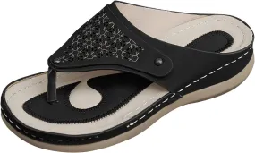 Avylays Orthopedic Sandals for Women 2025 Open Toe Summer Walking Slides Sandals Comfort Casual Cushion Wedge Sandals