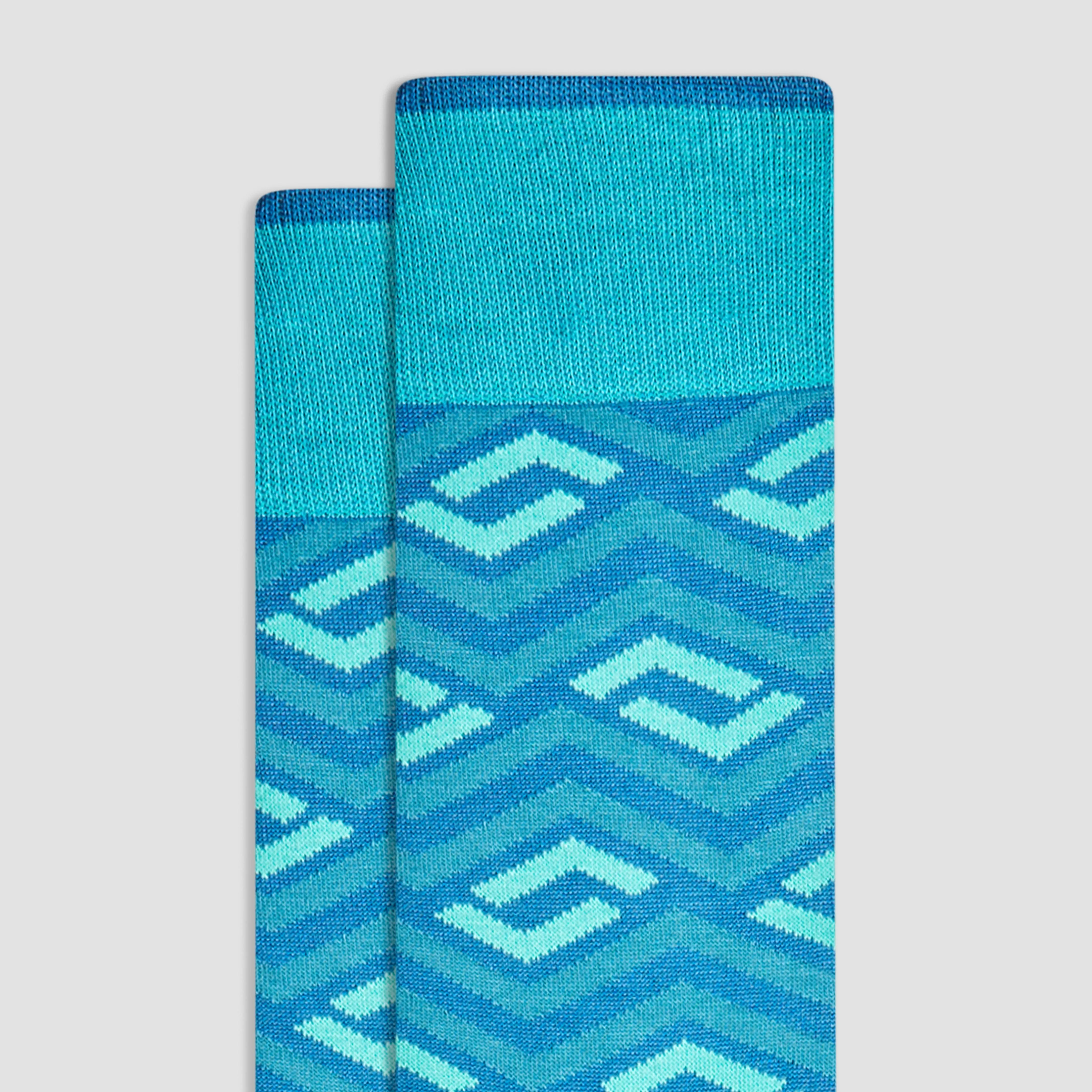 Chevron Stripe Mid-Calf Socks