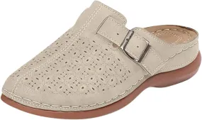 Clogs for Women Mules Shoes Comfortable Orthopedic Low Wedge Sandals Slip On Closed Toe Hollow Out Slippers for Summer, Beach, Hiking & Casual Wear