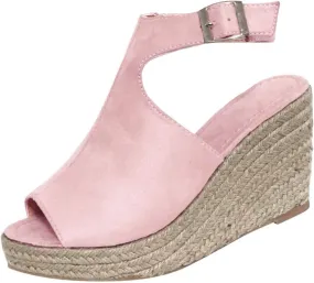 Espadrille Sandals for Women 2024 Summer Platform Sandals Women Ankle Strap Wedge Sandals Walking Shoes Beach Sandal