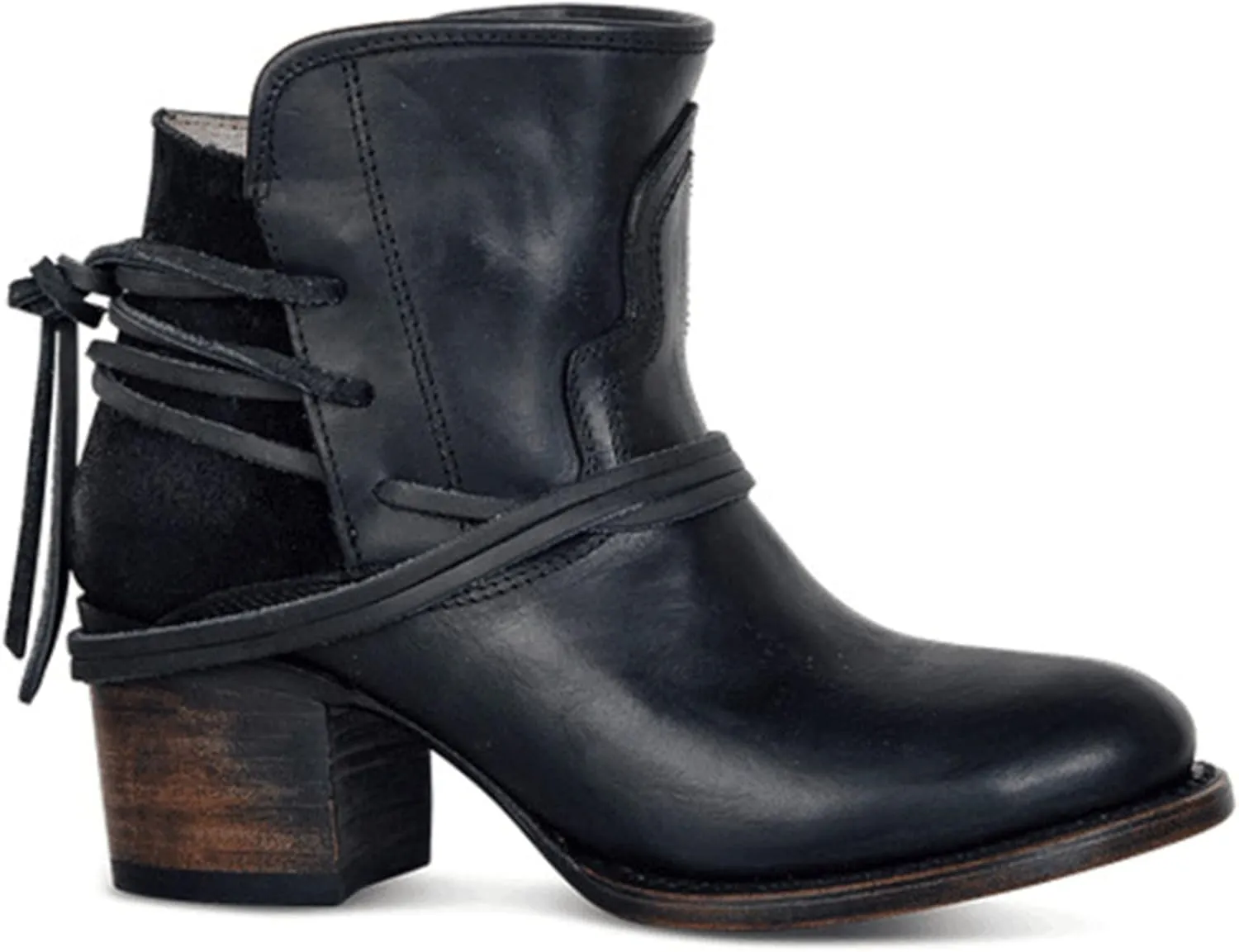 Lausiuoe Booties For Women Low Heel Comfortable Ankle Boots Slip on Chunky Stacked Wide Width Dressy Western Short Boots