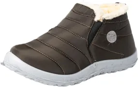 Lausiuoe Snow Boots For Women Waterproof Insulated Wide Width Warm Fur Lined Winter Boots Outdoor Ankle Booties Shoes