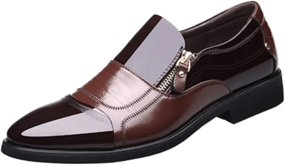 Mens Comfort Dress Shoes Men's Comfortable Oxford Shoes for Wedding Evening Uniform Party Office Mens Soft Patent Leather Shoes