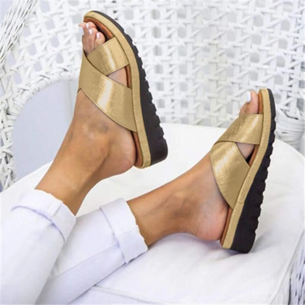 Sandals for Women Wide Width Gibobby 2019 Comfy Platform Sandal Shoes Summer Beach Travel Shoe Slipper Flip Flop