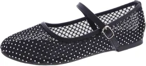 TruFox Women's Mesh Ballet Flats Buckle Strap Comfortable Ballerina Shoes Flats